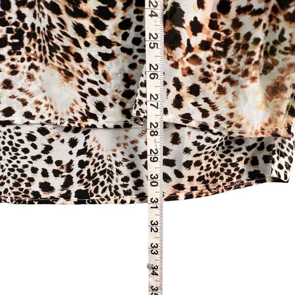 Soft Surroundings Tunic Top Women M Green Floral Sheer Blouse Resort Tropical - Picture 8 of 13